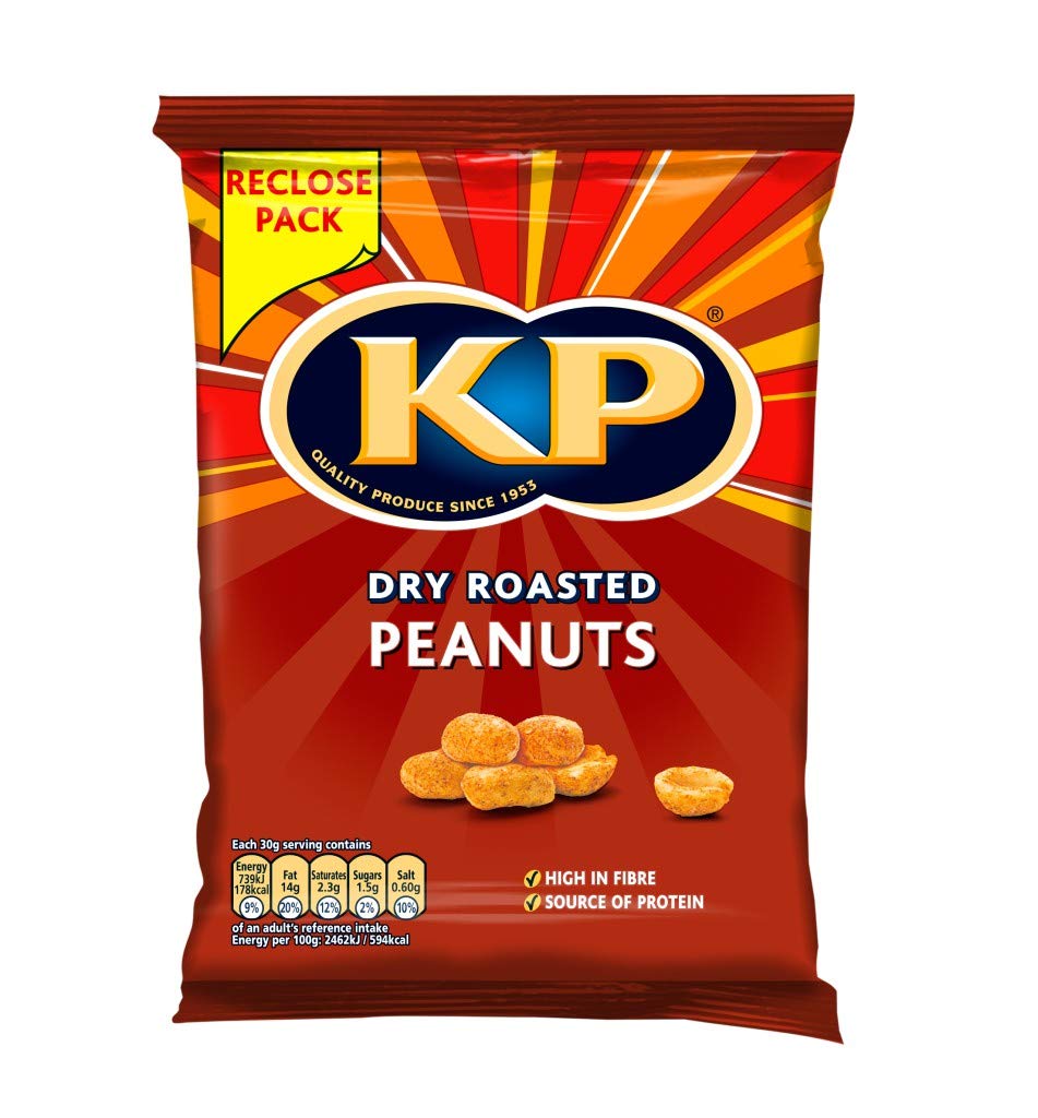 KP Nuts Trocken geröstete aromatisierte Erdnüsse, 250 g