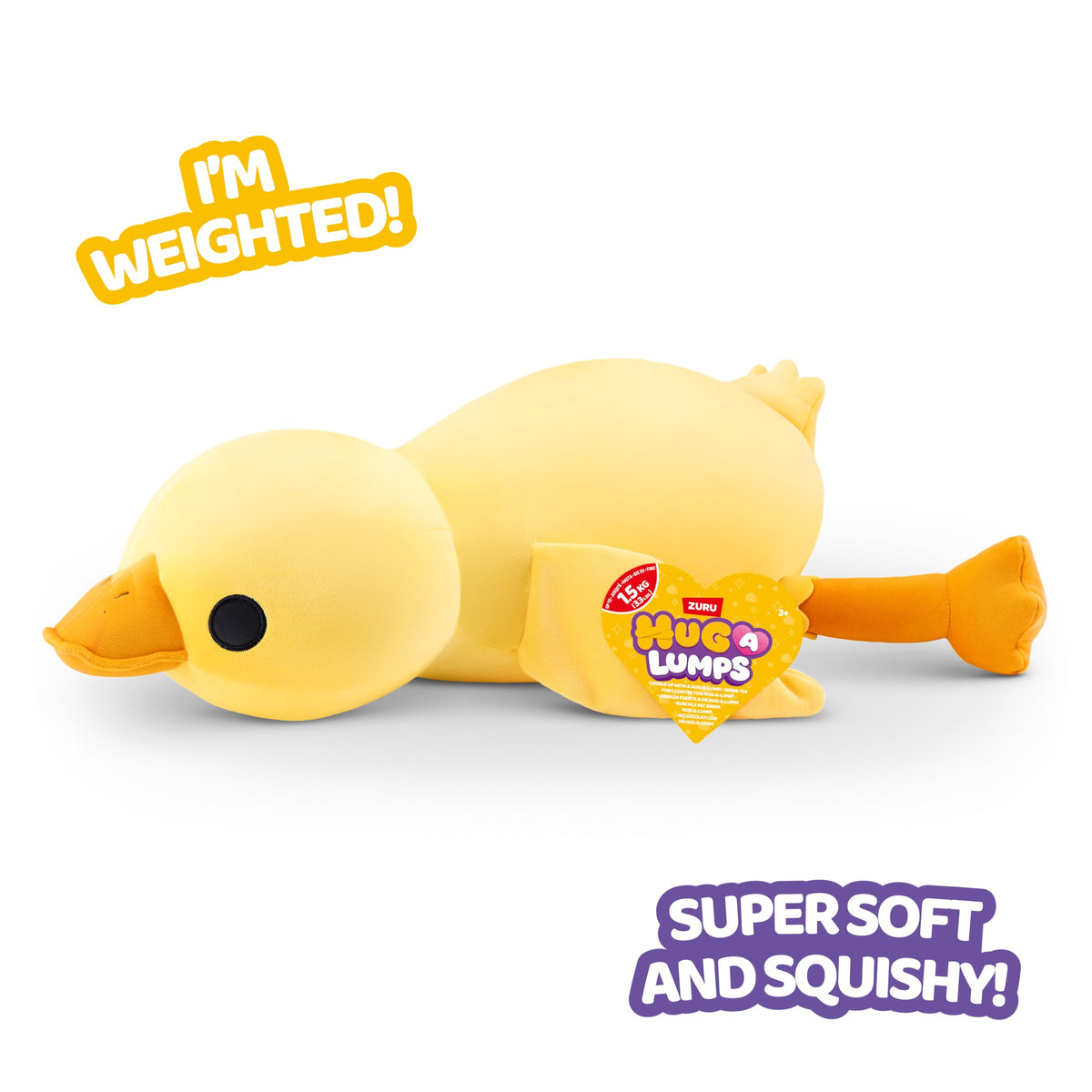 Hug-A-Lumps Duck Bailey Weighted Plush - 35 cm, 1.5 kg