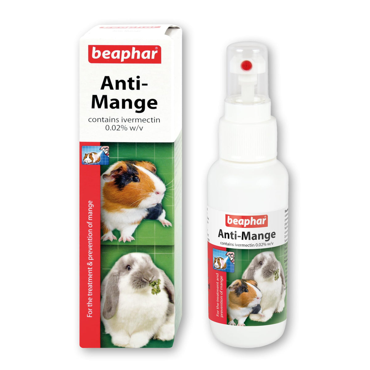 Beaphar Anti-Milben-Spray für Kleintiere – bekämpft Milben & beugt Neubefall vor | 75 ml Flüssigkeit