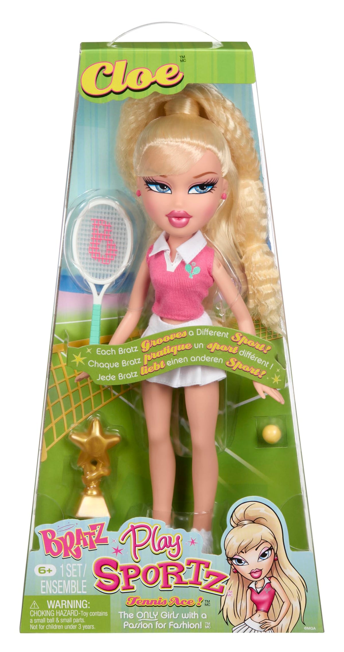 Bratz Play Sportz Cloe Tennis Fashion Doll with Accessories