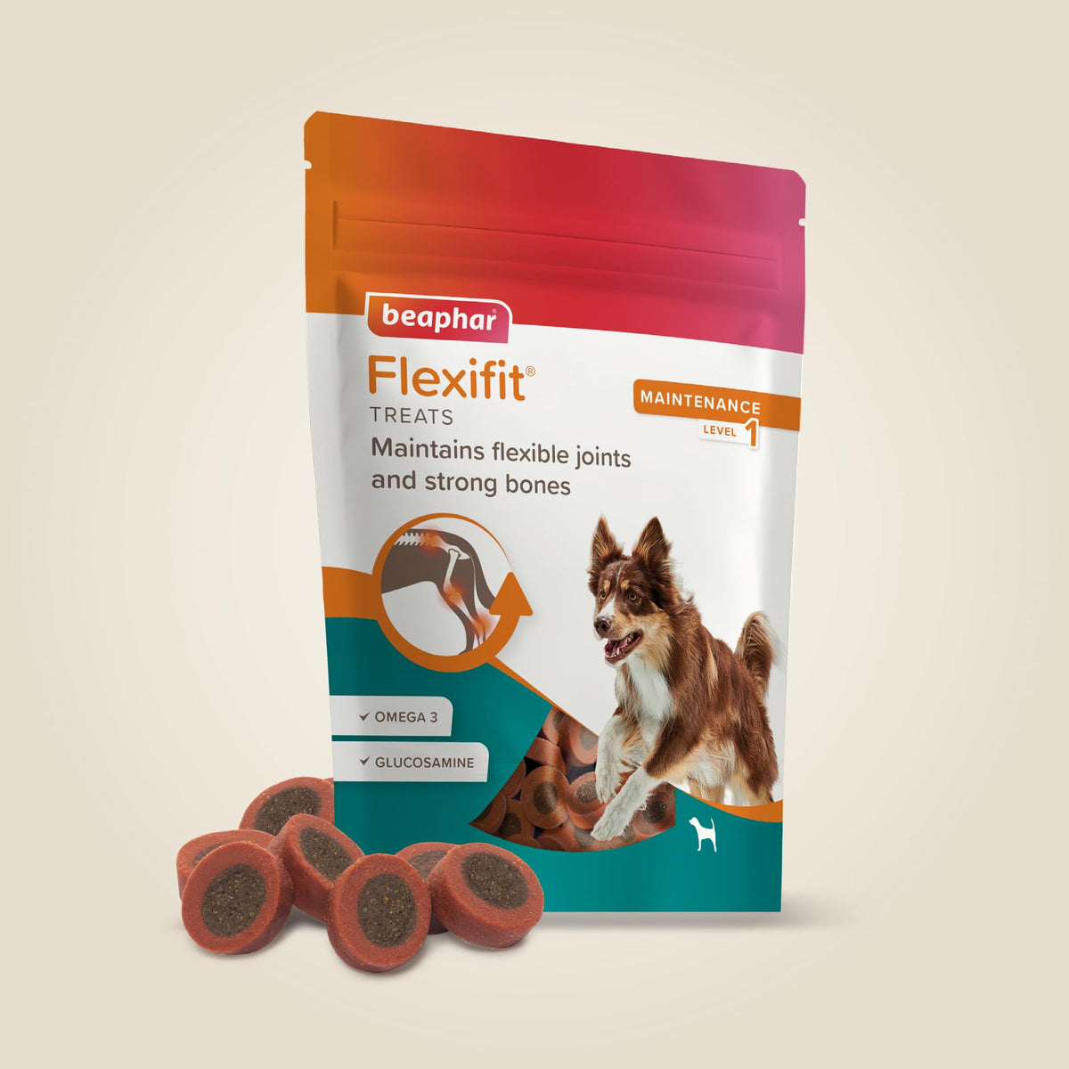 Beaphar Flexifit® Joint Care Treats for Adult Dogs - Glucosamine & Omega 3 | 150g