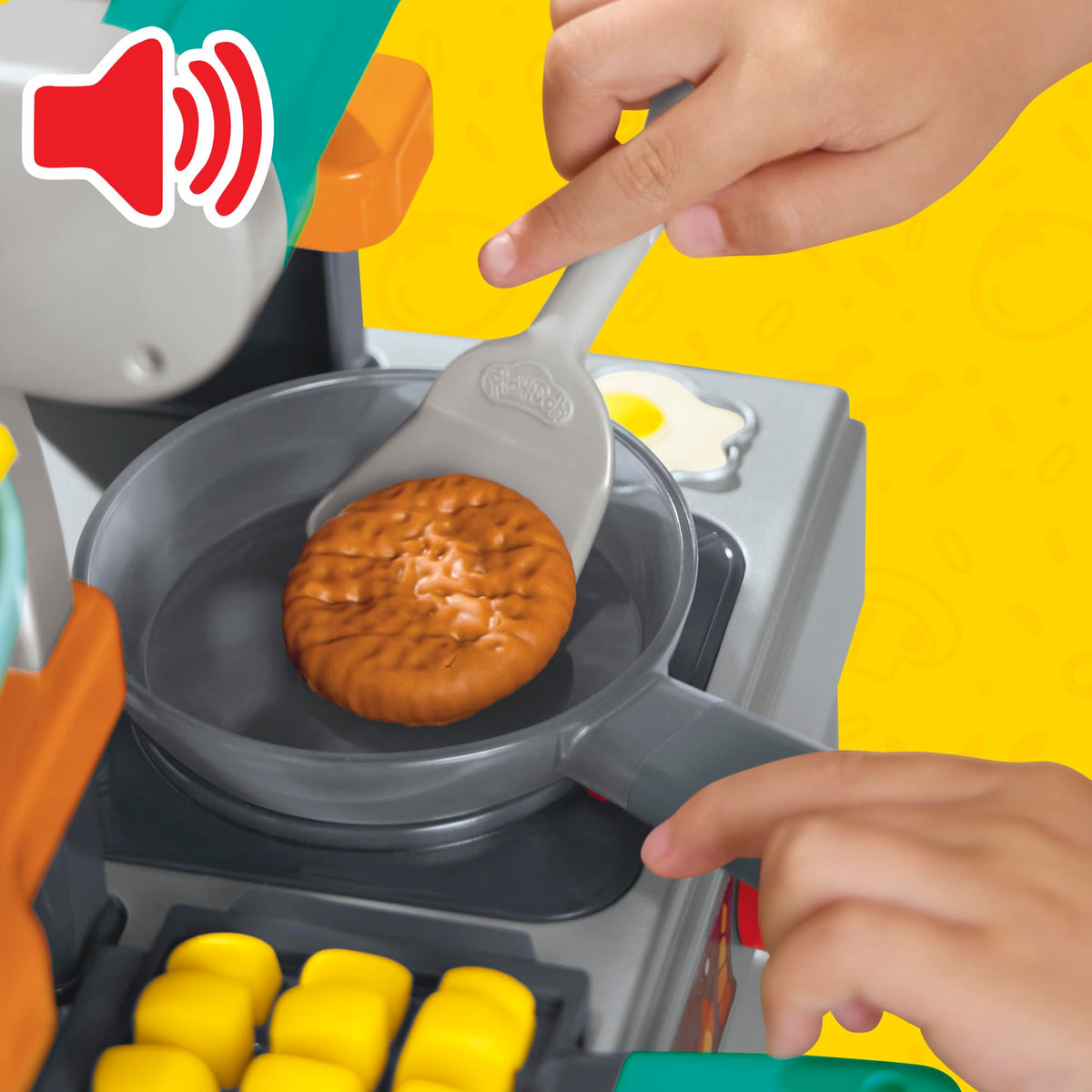 Play-Doh Super Sizzlin' Kitchen Playset - 6 Cans, 4 Pasta Attachments