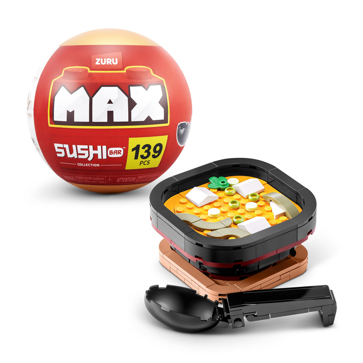 Max Build More Premium Sushi Bar Collection - 139-Piece Building Set for Ages 3+