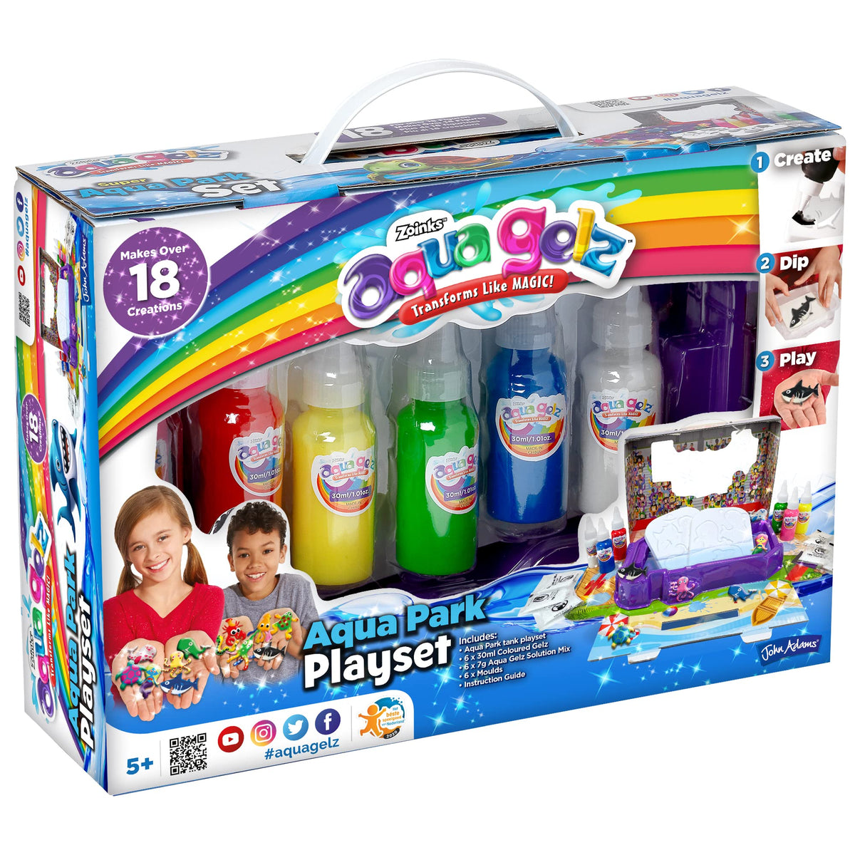 Coffret de jeu Aqua Park Aqua Gelz de John Adams - Kit d'art de moulage en gel | 5 ans et plus