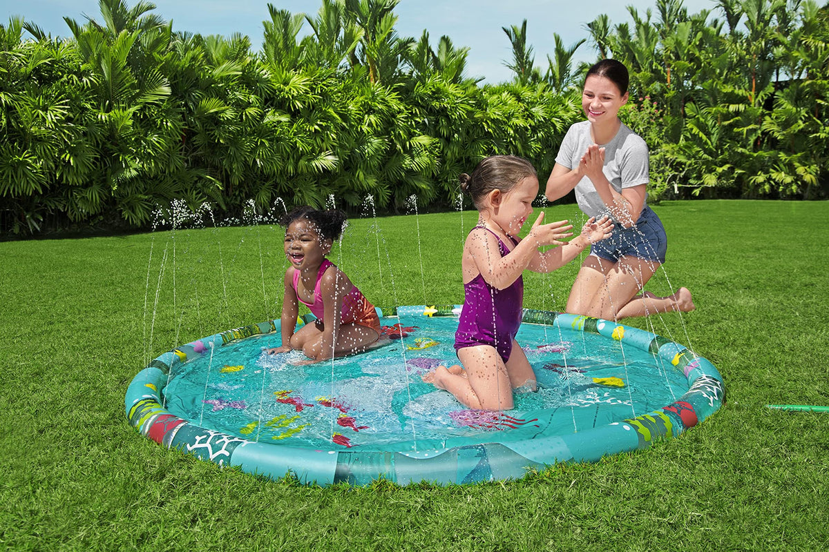 Bestway Marine-Life Sprinkler Splash Pad - 1.65m x 1.65m Outdoor Water Play for Kids